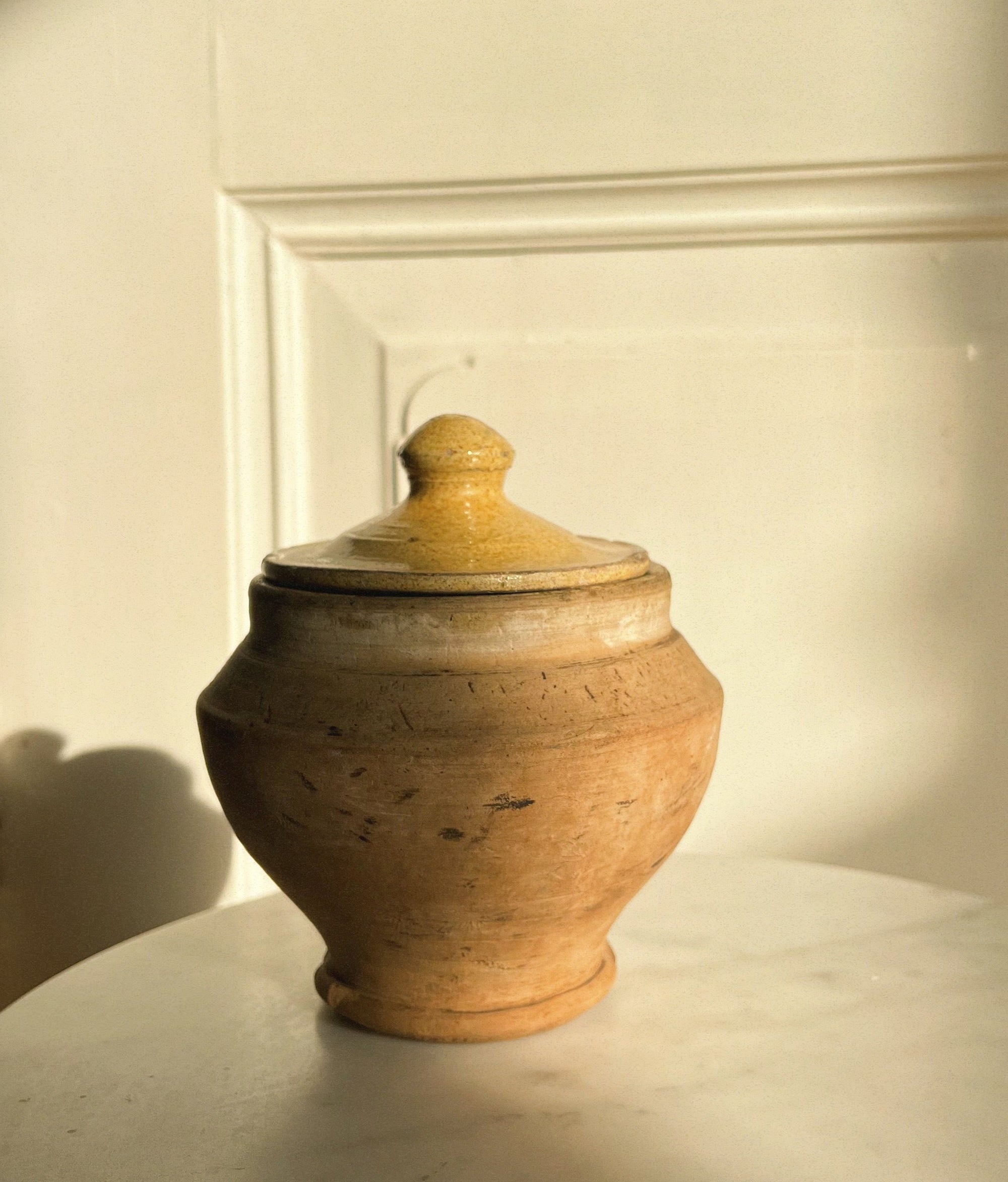 Antique Italian lidded jar